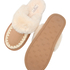 Kapcie Faux Suede Stitching, Brązowy