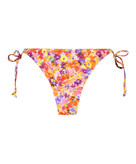 Majtki Bikini Wysoko Krojona Tiki, Pomarańczowy