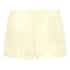 Błyszczące welurowe szorty z koronką, Ż&oacute;łty