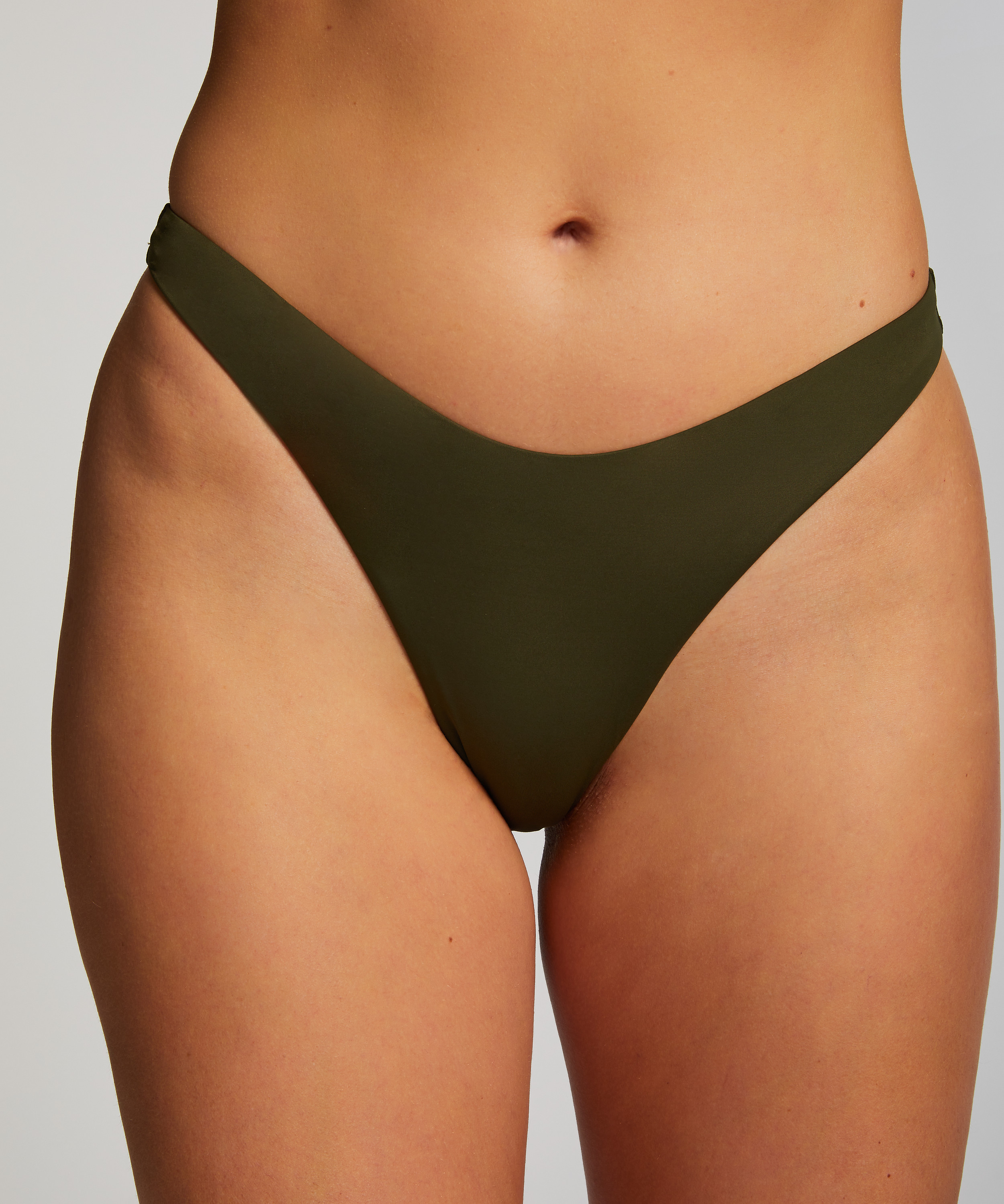 Majtki Bikini Wysoko Krojona Luxe, Zielony, main