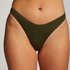 Majtki Bikini Wysoko Krojona Luxe, Zielony
