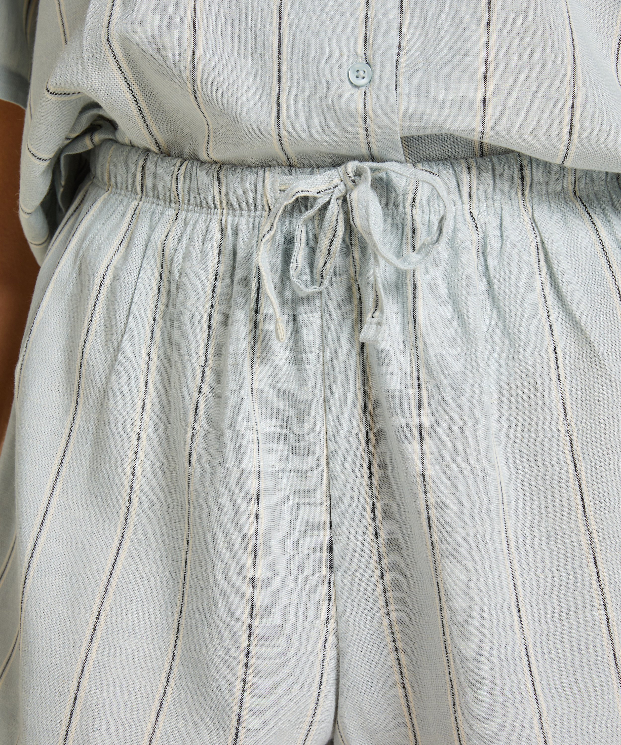 Spodenki Lniane, Niebieski, main