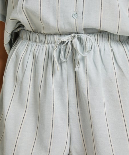 Spodenki Lniane, Niebieski