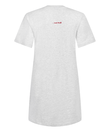 Koszula nocna z okrągłym dekoltem, Szary