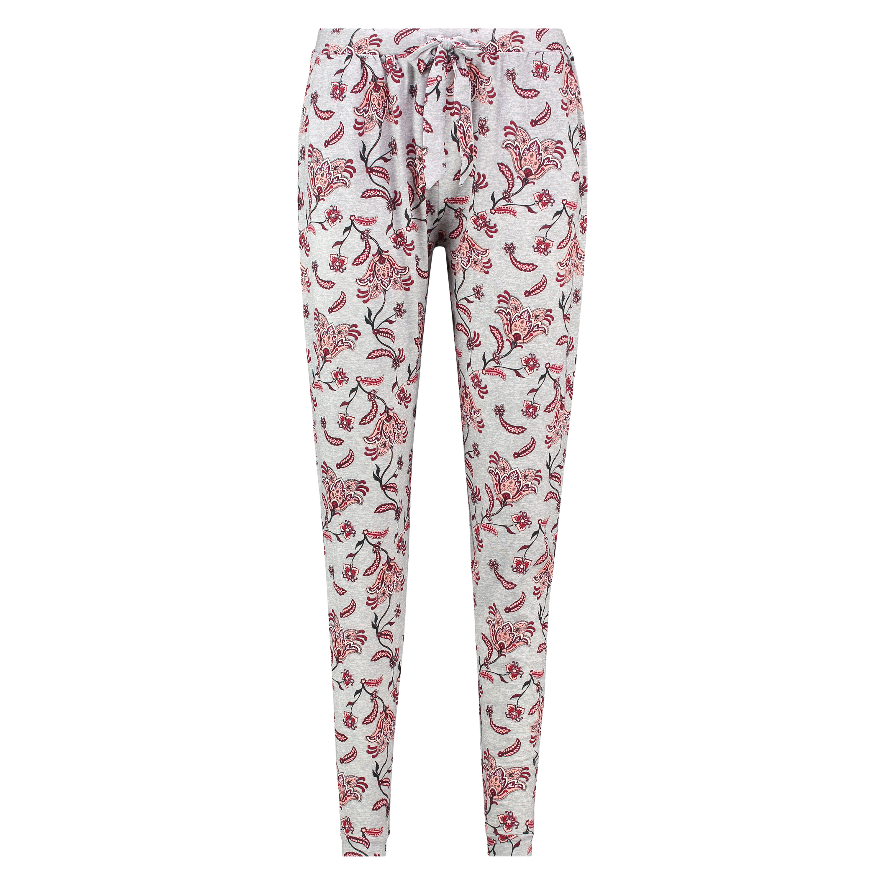 Loose-fitting Pajama Pants, Szary, main
