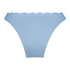 Majtki Bikini Wysoko Krojona Scallop, Niebieski