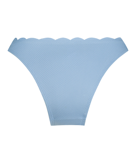 Majtki Bikini Wysoko Krojona Scallop, Niebieski