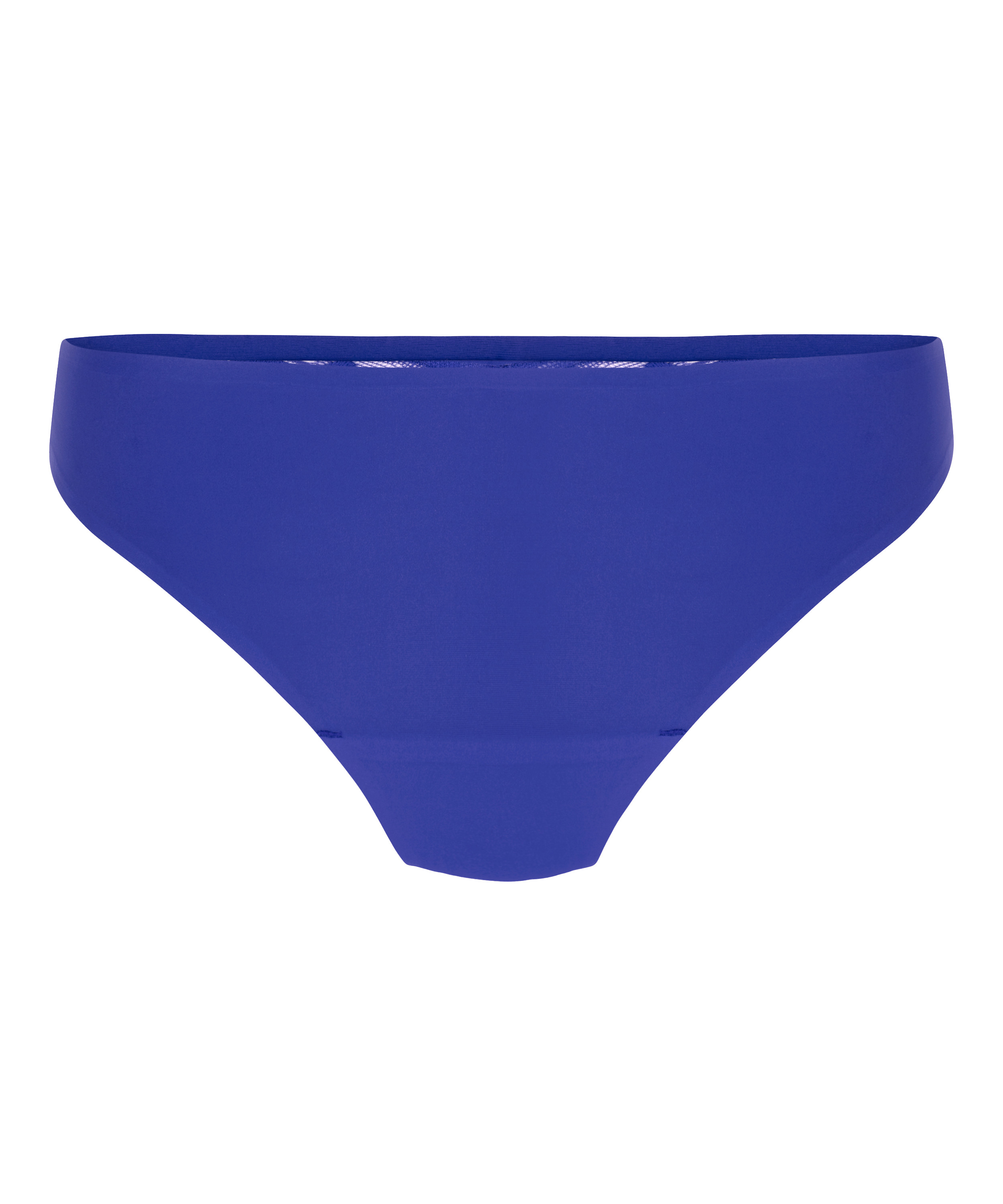 Niewidoczne pod ubraniem stringi z koronkowym tyłem, Niebieski, main