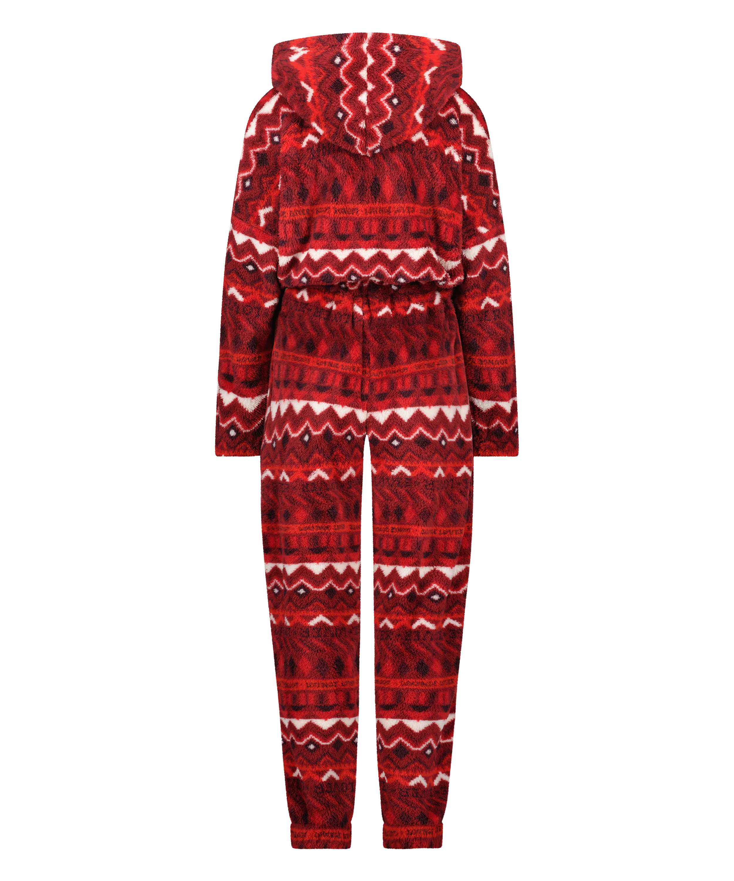 Flanelowy kombinezon Fair Isle, Czerwony, main