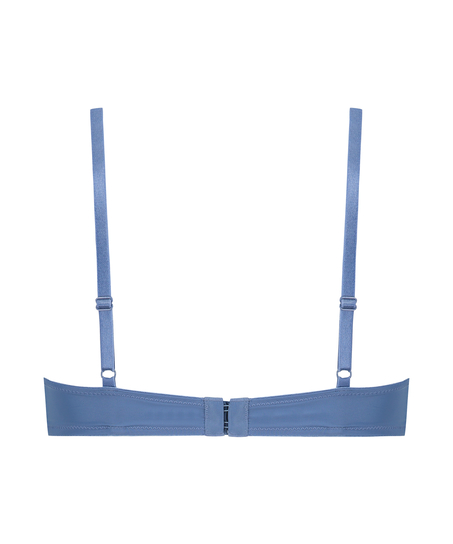 ﻿Biustonosz usztywniany z fiszbinami Plunge, Niebieski