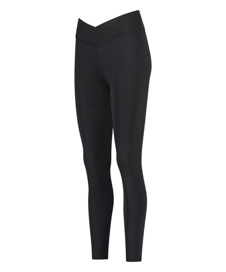 Legginsy z wysokim stanem, Czarny
