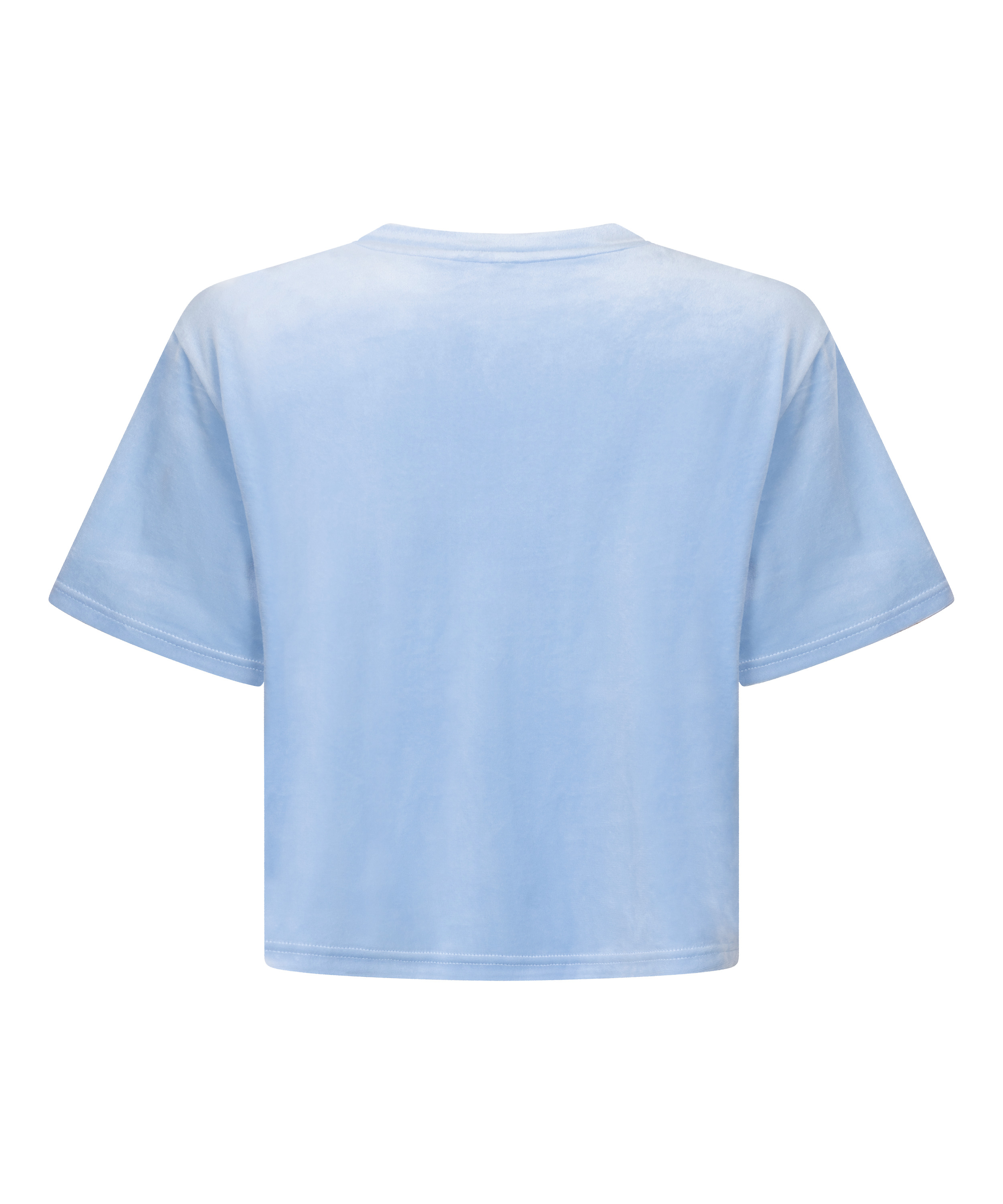 Top welurowy z kieszonką, Niebieski, main