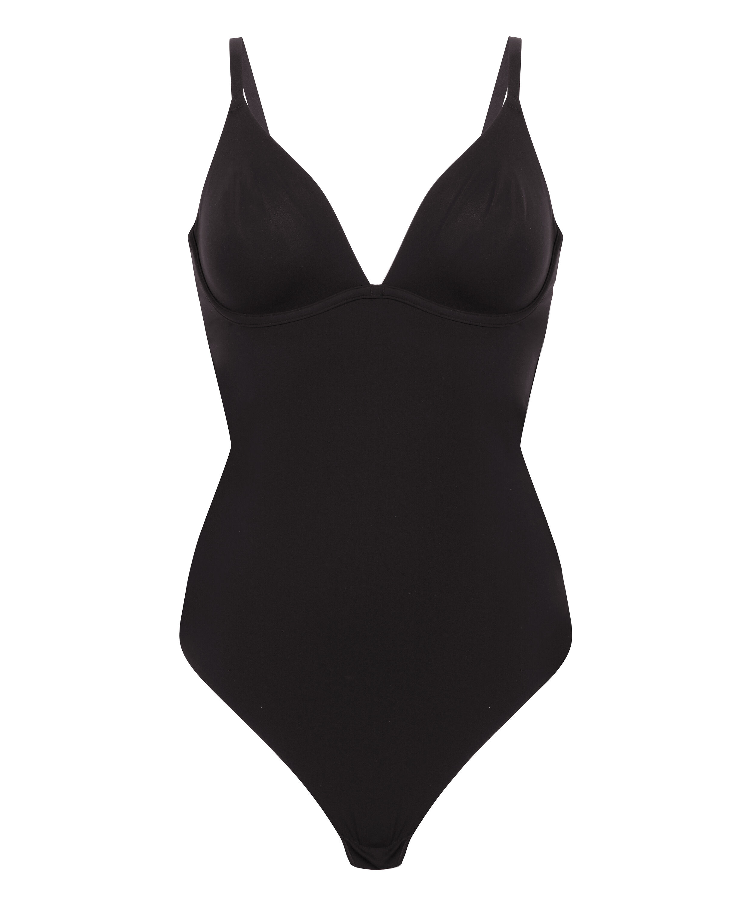 Nieusztywniane Body Smooth, Czarny