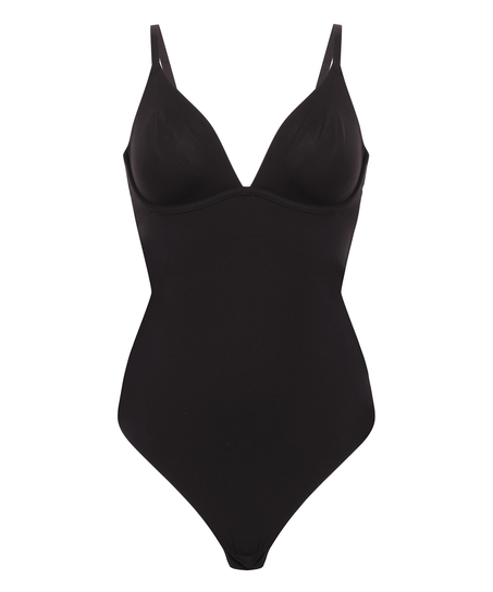 Nieusztywniane Body Smooth, Czarny