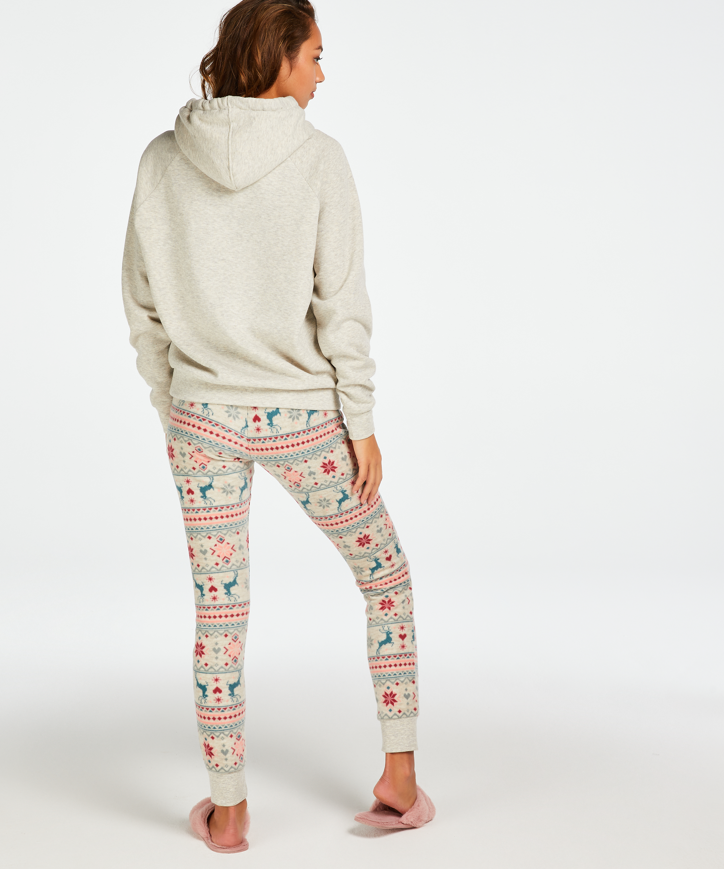 Bluza z kapturem i długim rękawem, Beżowy, main