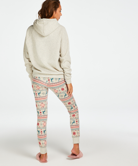 Bluza z kapturem i długim rękawem, Beżowy