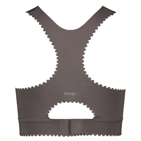 HKMX The Scallop sports bra level 2, Szary