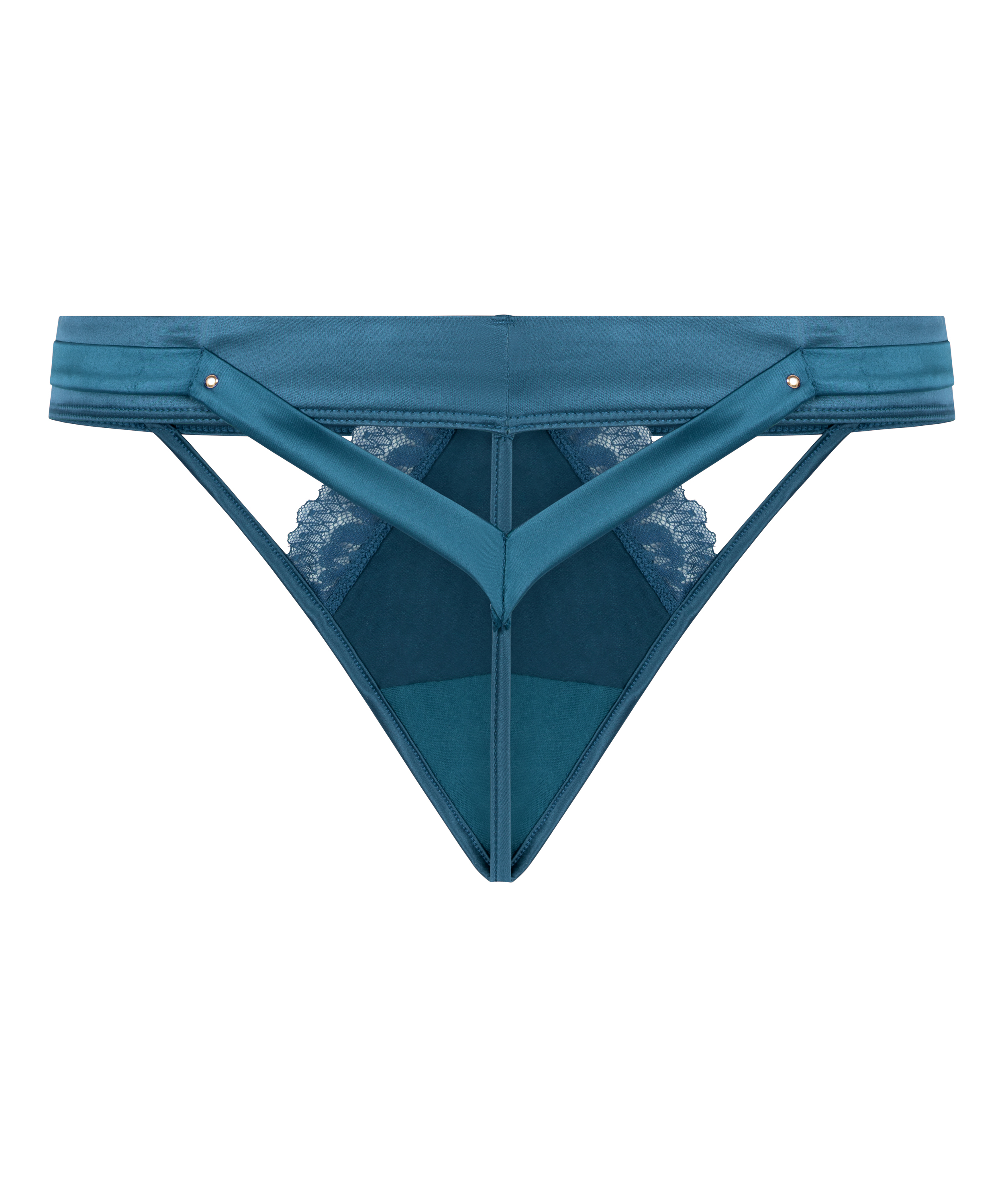 Wysoko wycięte stringi Marjolein, Niebieski, main