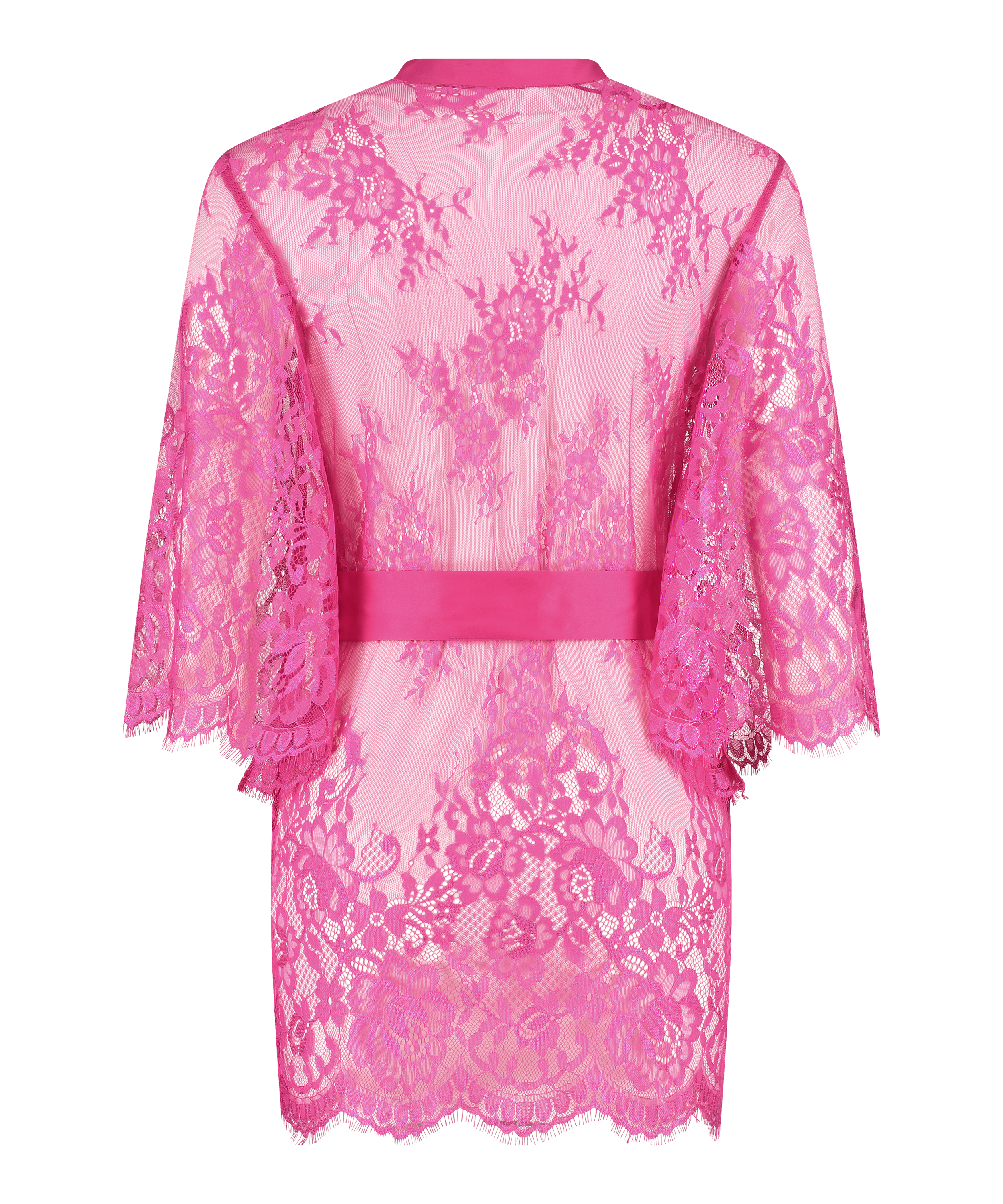 Kimono z koronką Isabelle, R&oacute;żowy, main