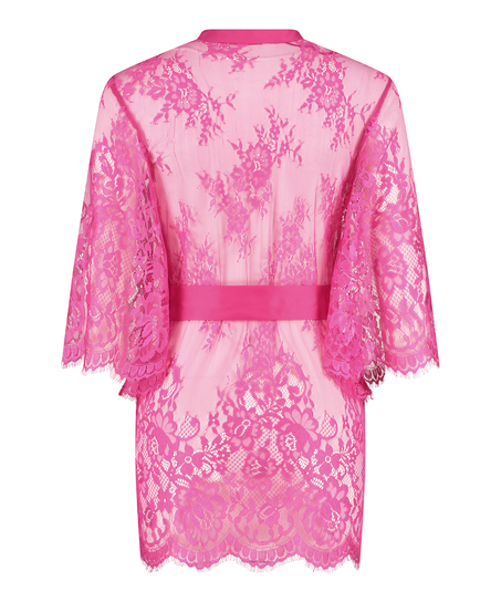 Kimono z koronką Isabelle, R&oacute;żowy