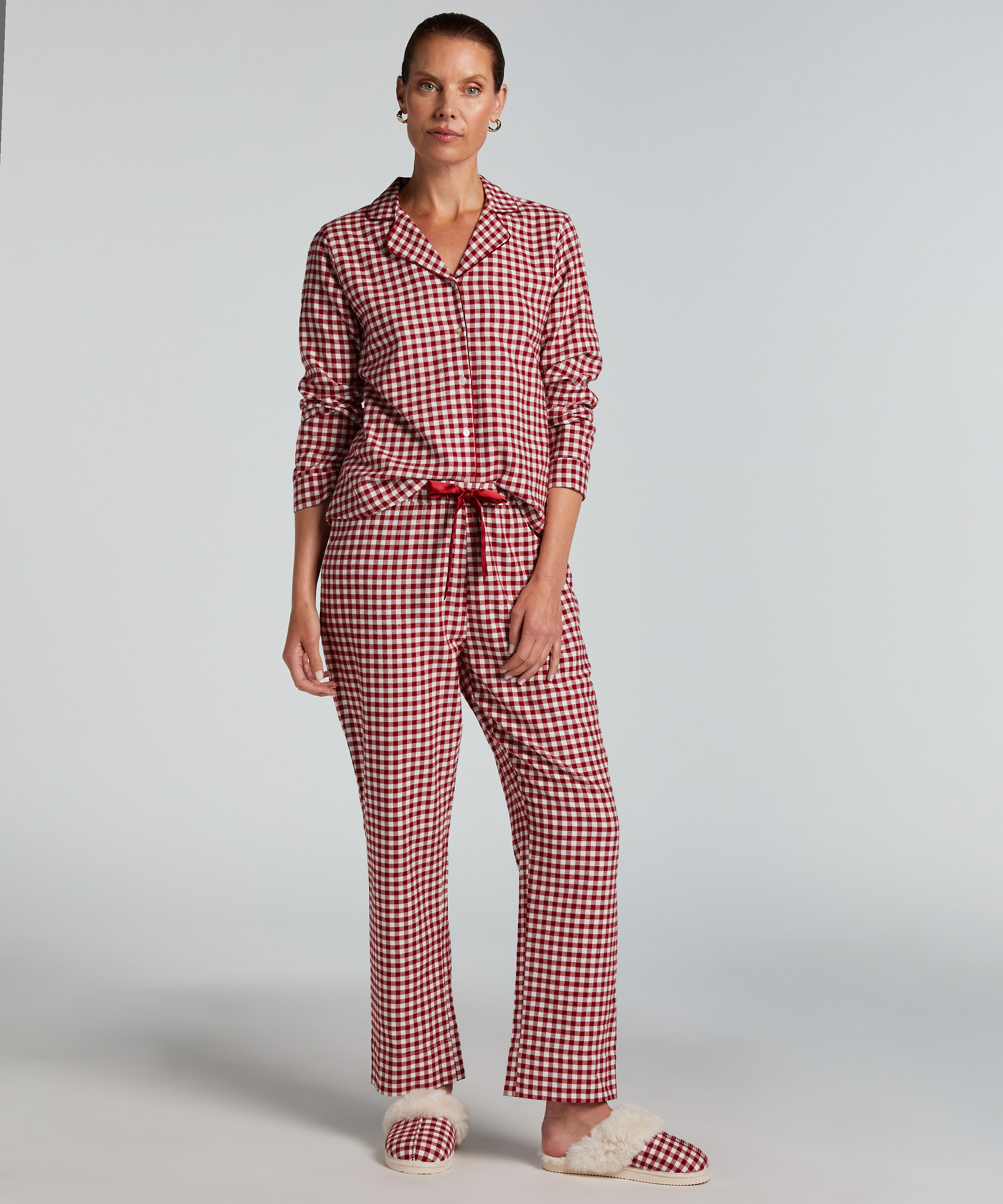 Piżama we wz&oacute;r Flannel, Czerwony, main
