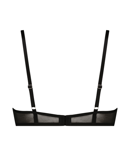 Nieusztywniany biustonosz z fiszbinami Jitske, Czarny