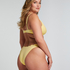 Majtki Bikini Wysoko Krojona Scallop, Ż&oacute;łty