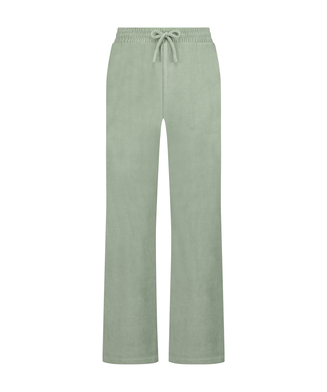 Welurowe spodnie od piżamy, Zielony