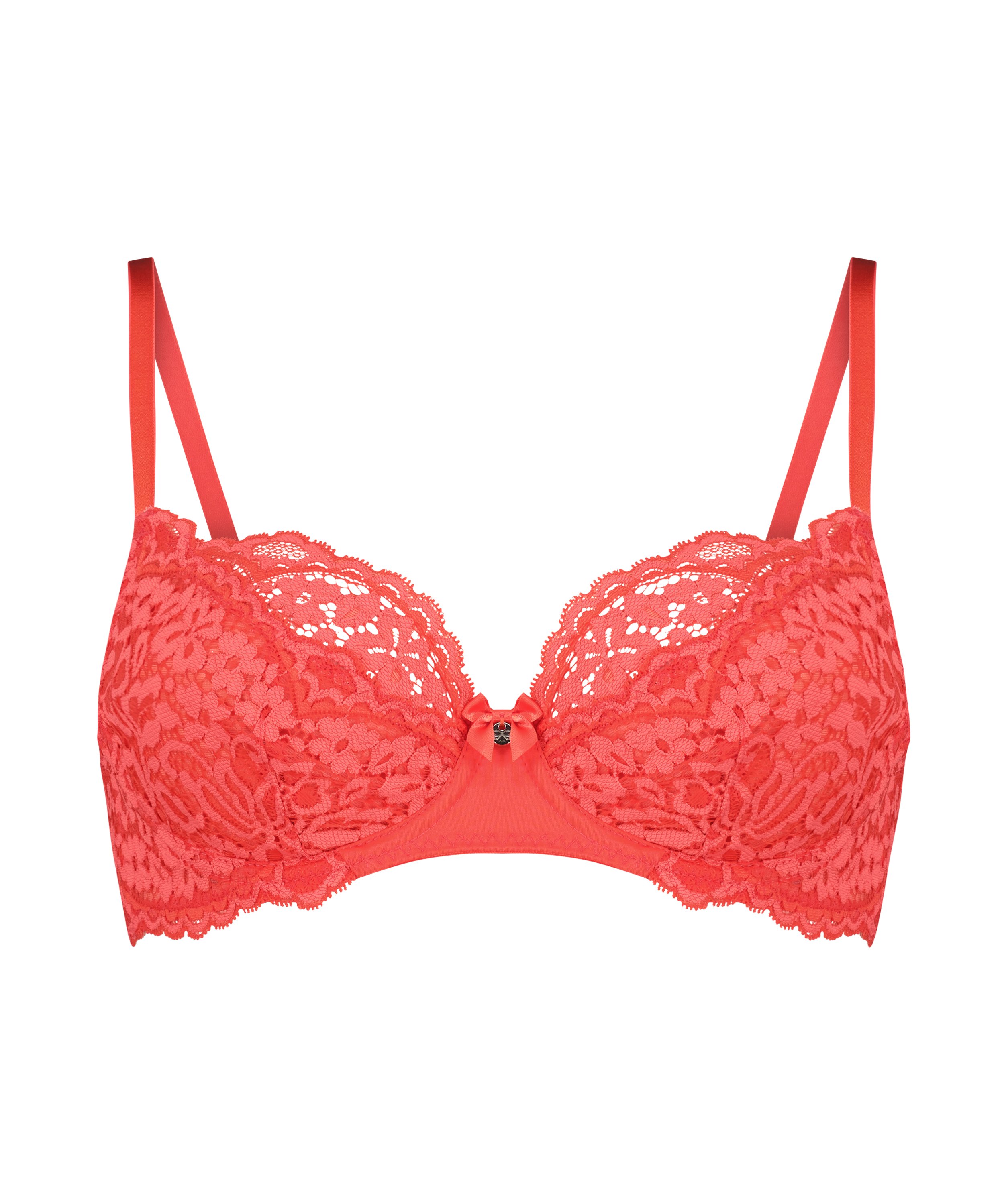 Nieusztywniany biustonosz z fiszbinami Rose, Czerwony, main