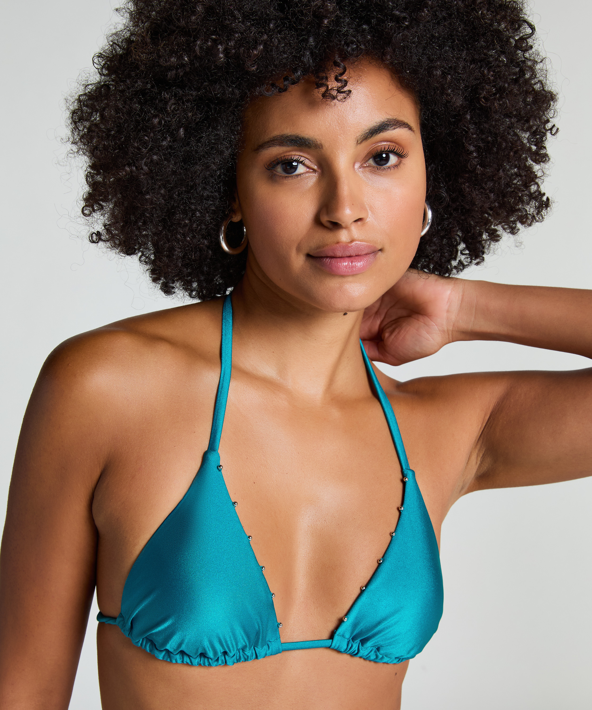 Tr&oacute;jkątna g&oacute;ra od bikini Aqua, Zielony, main