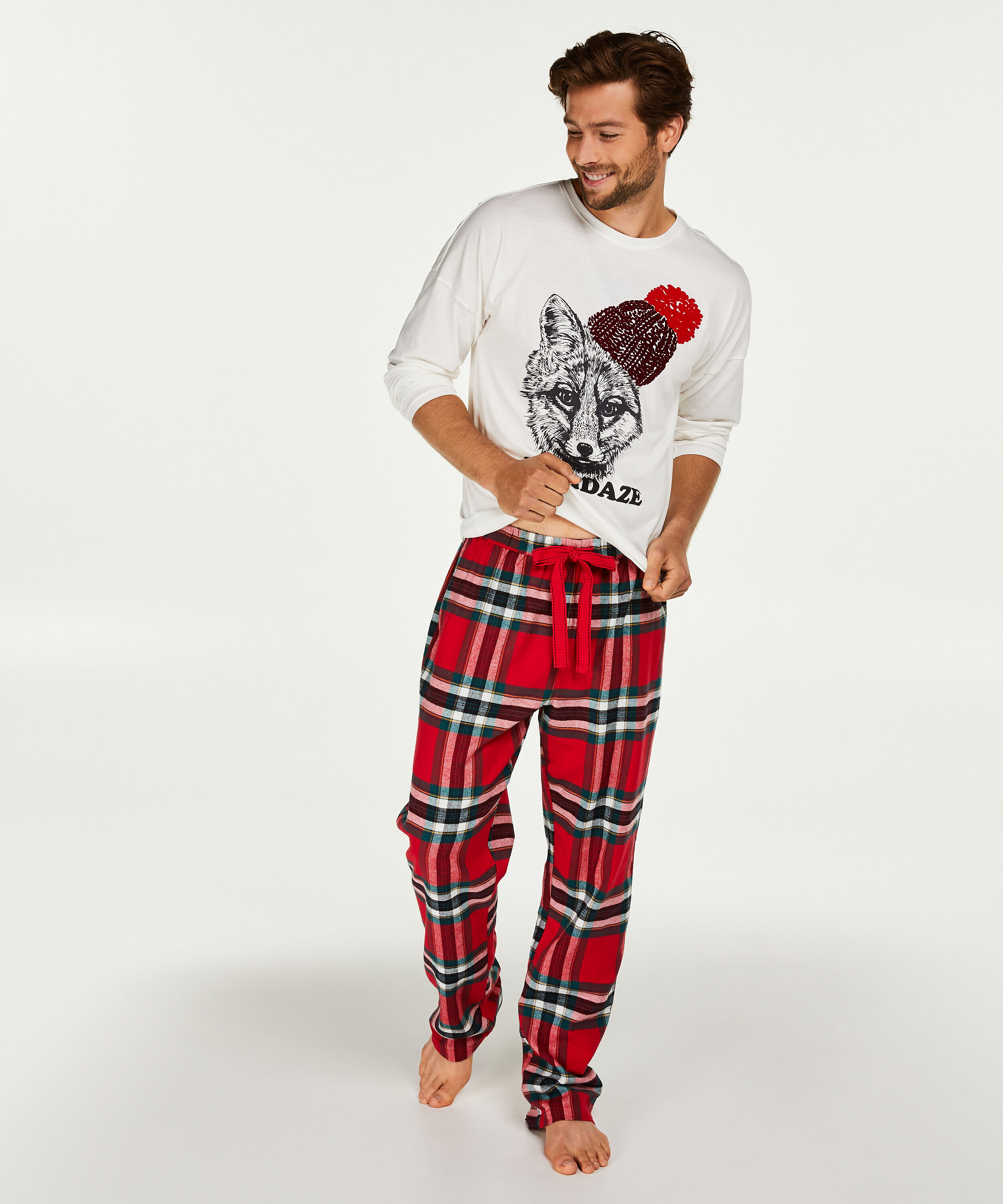 Men's pyjama set, Czerwony