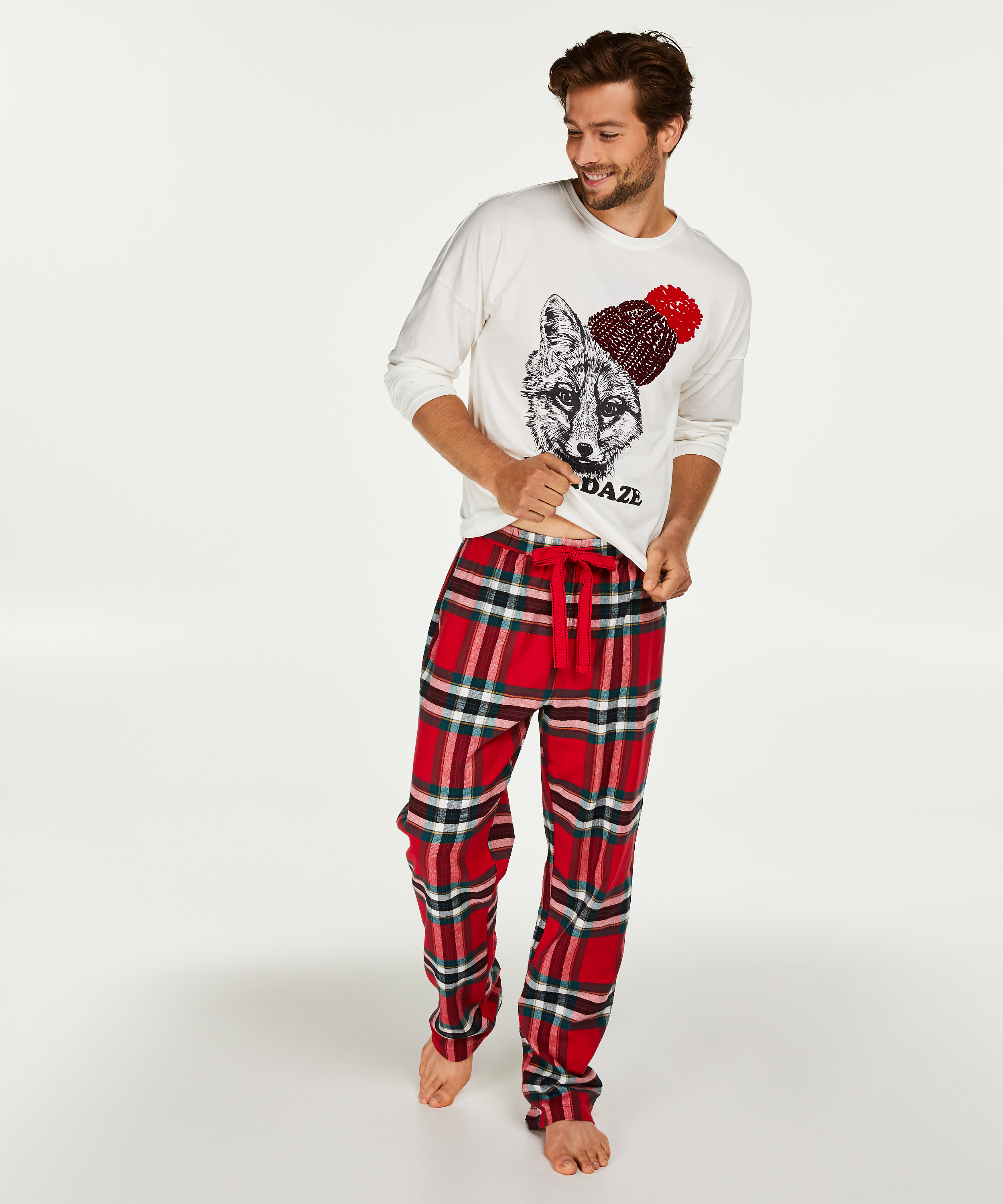 Men's pyjama set, Czerwony, main