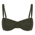 Nieusztywniona góra od bikini Cairo z fiszbinami, Zielony