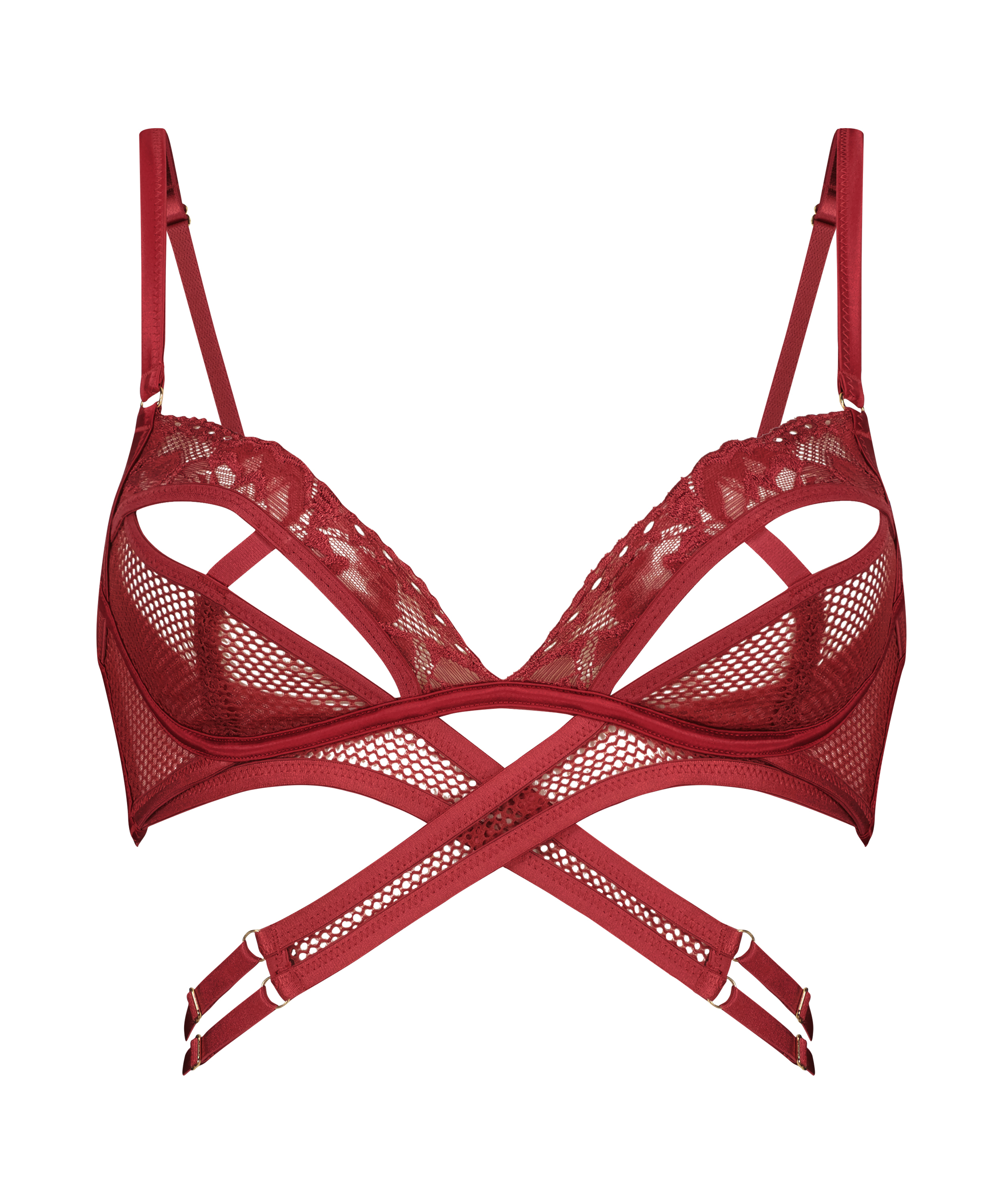 Biustonosz bralette Pleasure, Czerwony, main