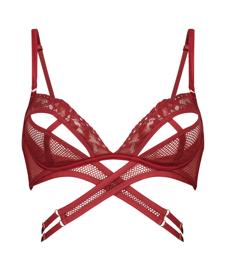 Biustonosz bralette Pleasure, Czerwony