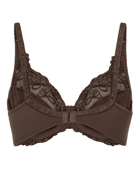 Biustonosz nieusztywniany z fiszbinami Diva, Brązowy
