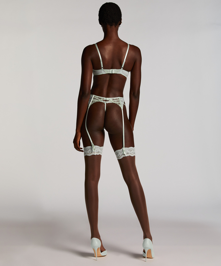 Koronkowe pończochy 15 DEN, Zielony