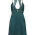 Satin lace slip dress, Niebieski