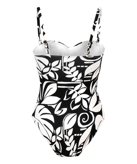Str&oacute;j kąpielowy Mauritius typu bandeau, Czarny