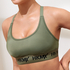 Biustonosz sportowy HKMX The Crop Logo Level 1, Zielony