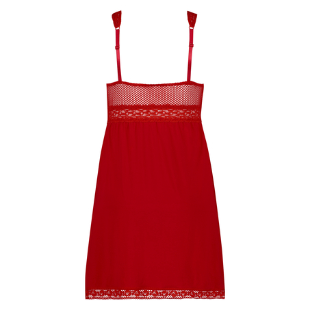 Graphic Lace slipdress, Czerwony