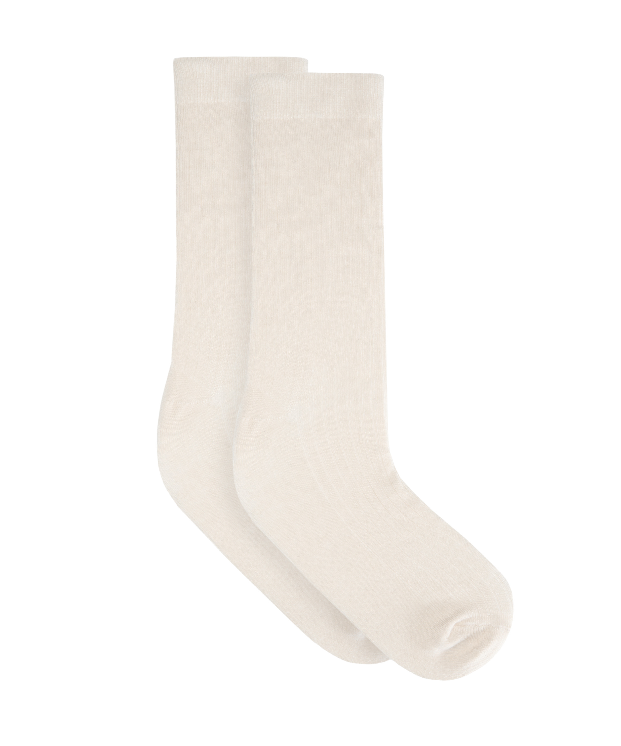 Cashmere Blend Ribbed Socks, Szary, main