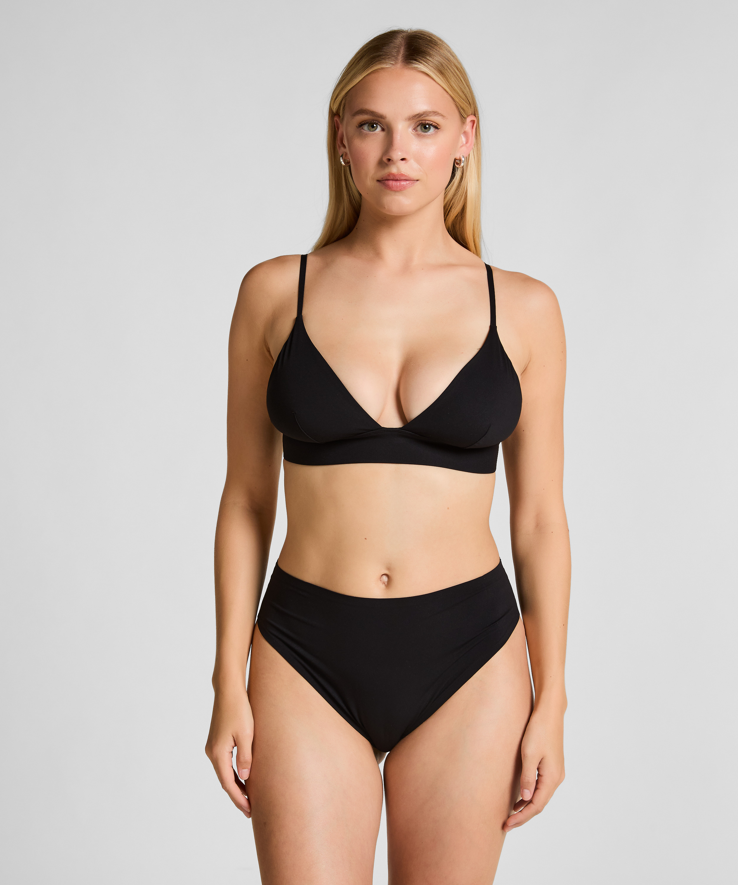 Tr&oacute;jkąt Bralette Smooth, Czarny, main