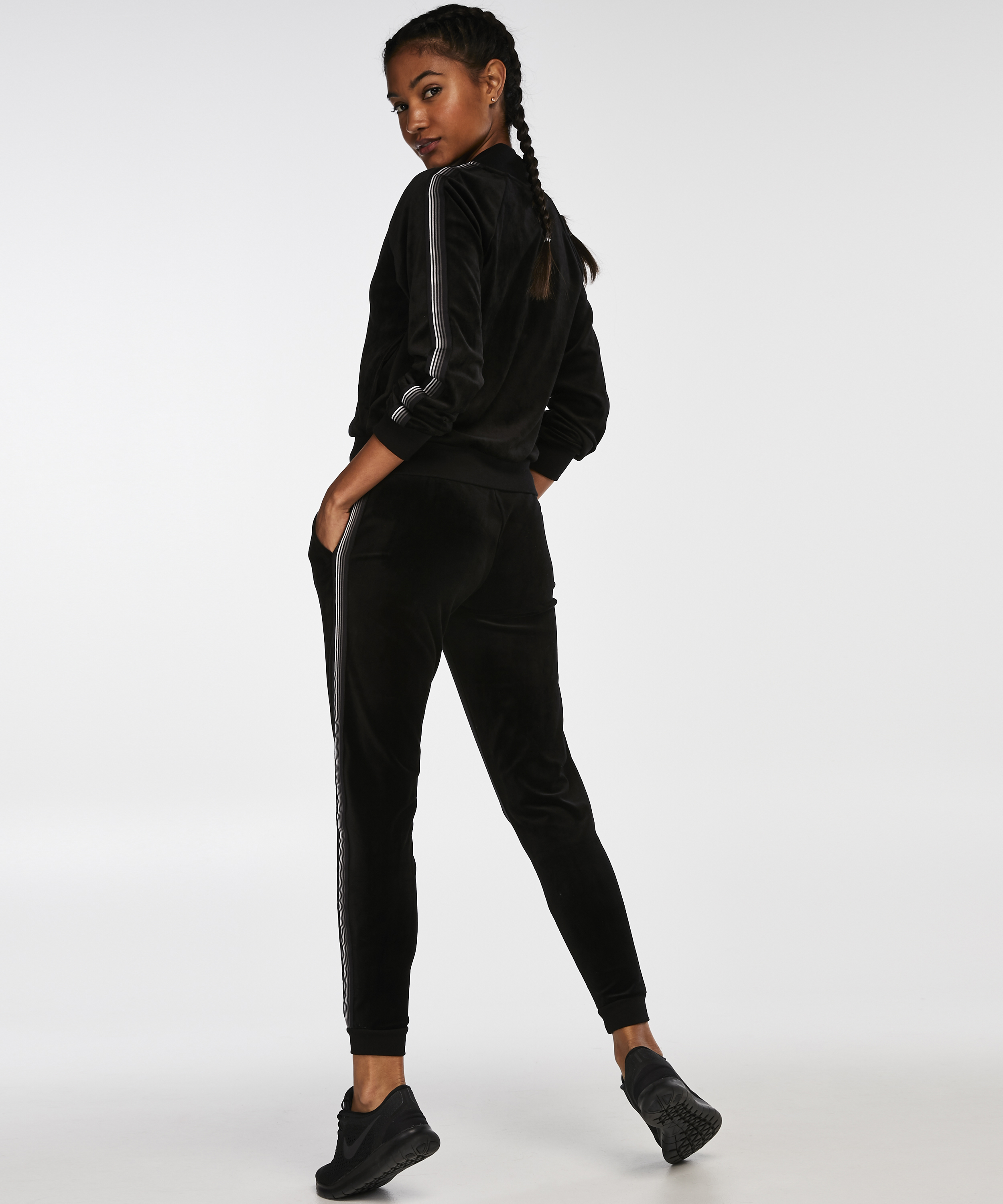 HKMX Velvet Sports Pants, Czarny, main