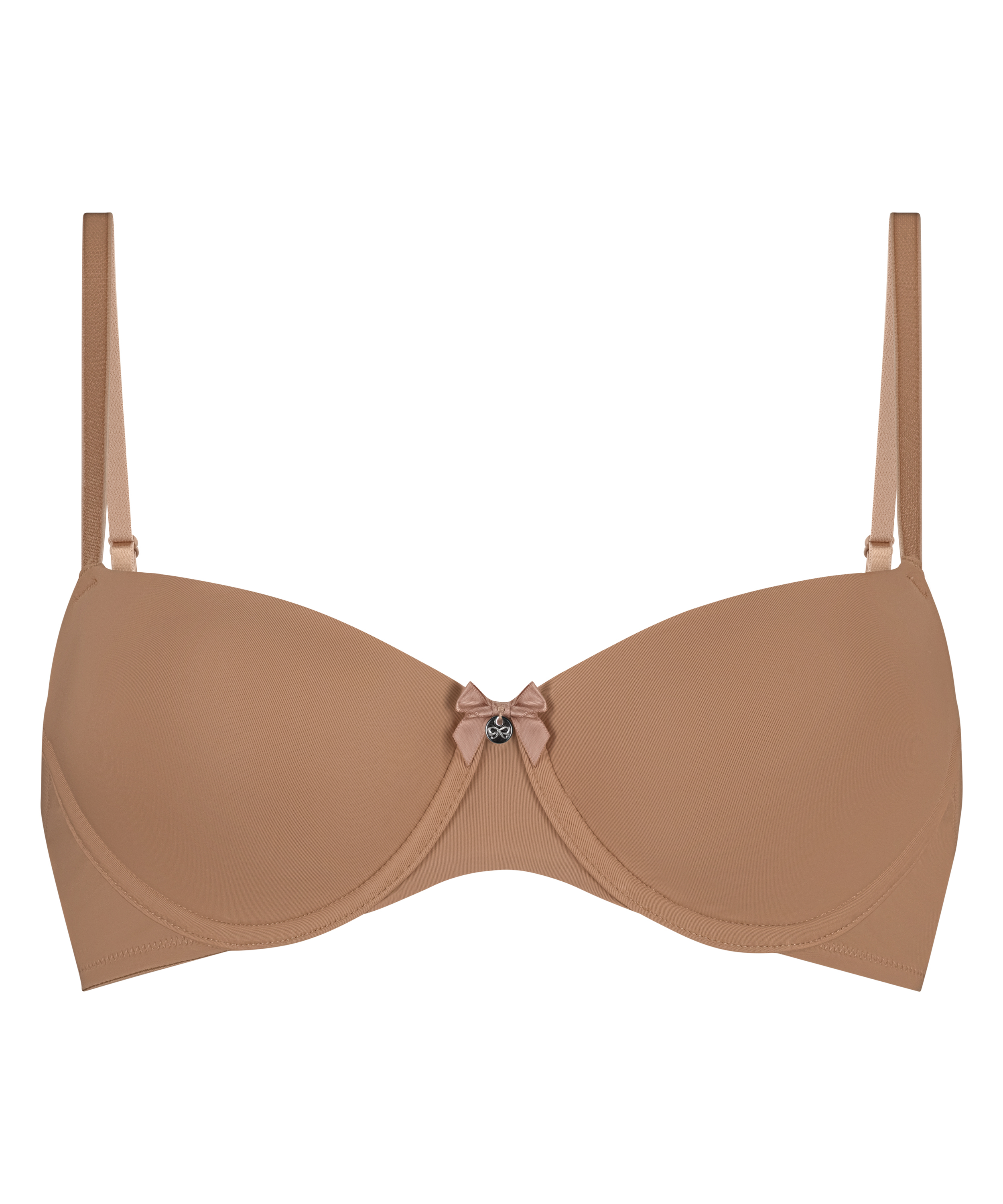 Demi Padded Underwired Bra, Brązowy, main