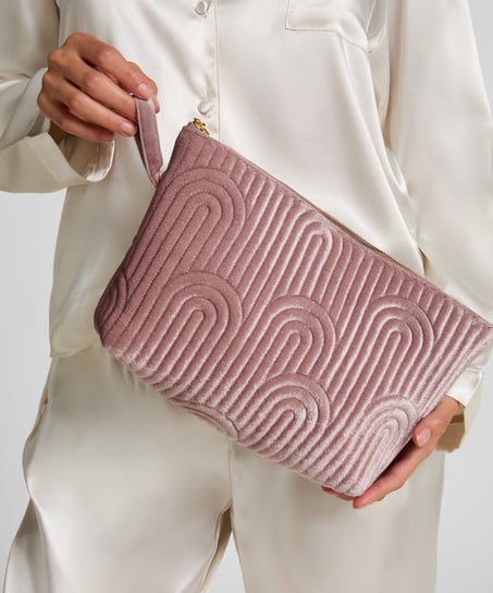 Welurowa kosmetyczka Duży, Fioletowy