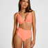 Wysokie Modelujące Majtki Bikini Luxe, Pomarańczowy