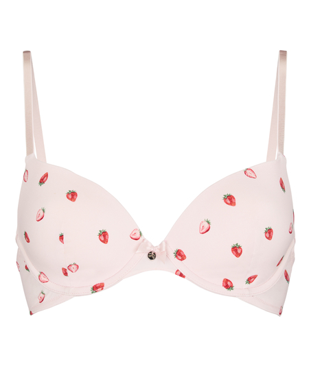 Biustonosz usztywniany z fiszbinami Plunge, R&oacute;żowy