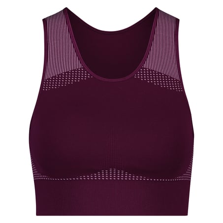 HKMX The Highneck Level 2 Sports Bra, Fioletowy