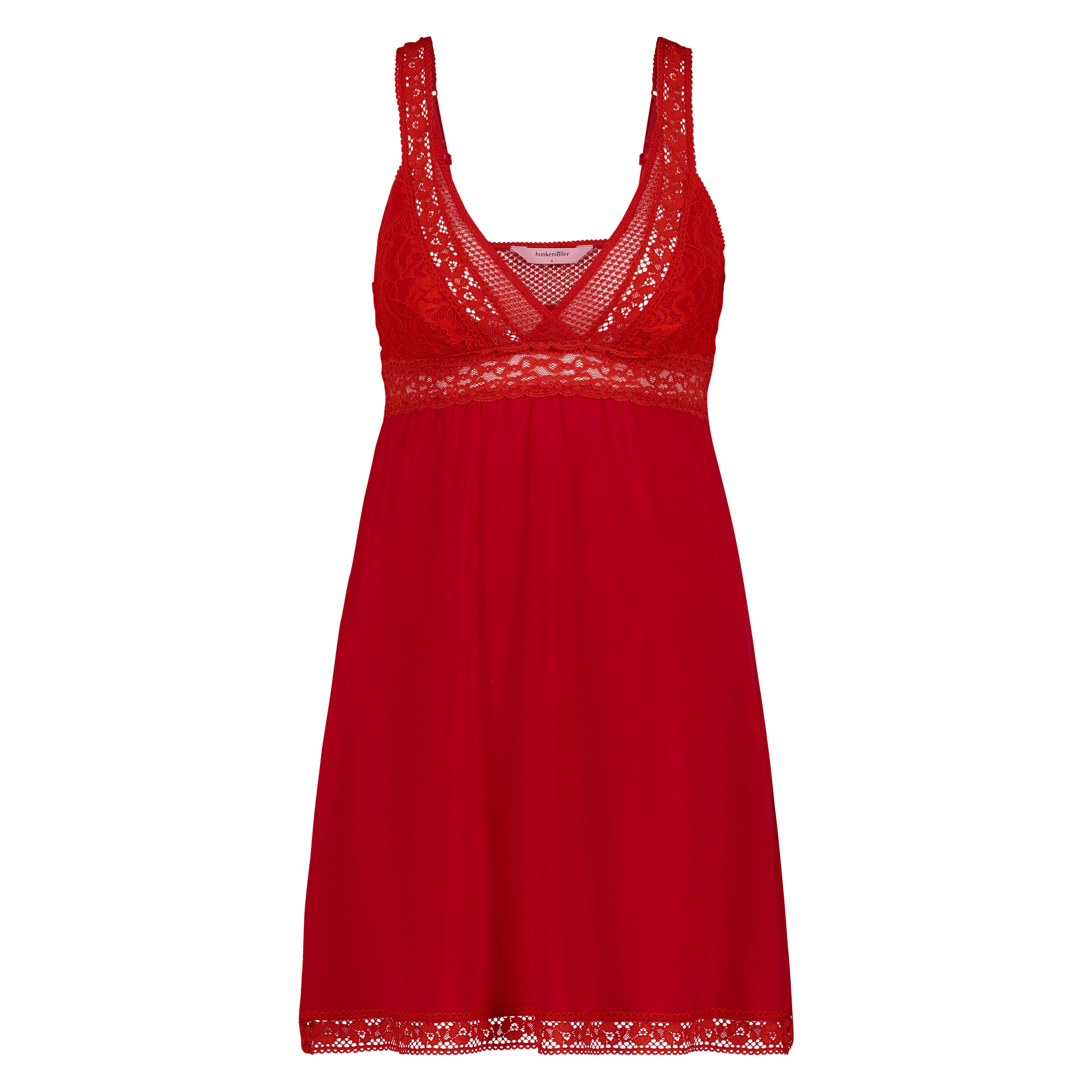 Graphic Lace slipdress, Czerwony, main
